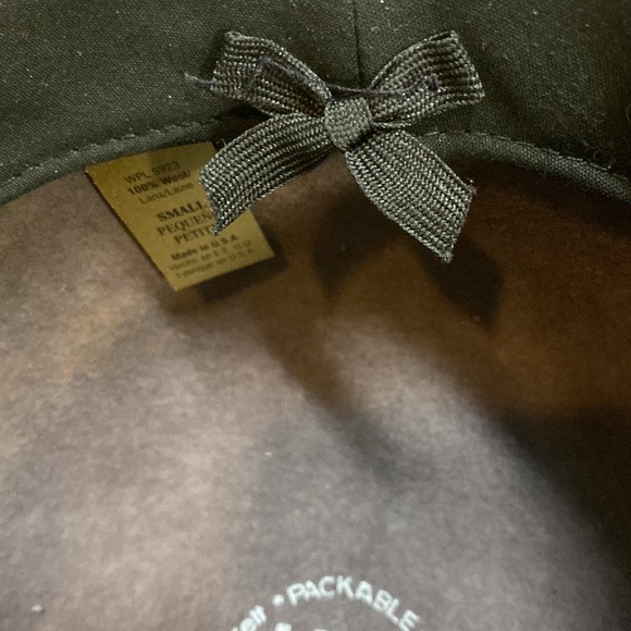 Men’s 100% wool felt fedora water repellent size small sage brown - Picture 5 of 5